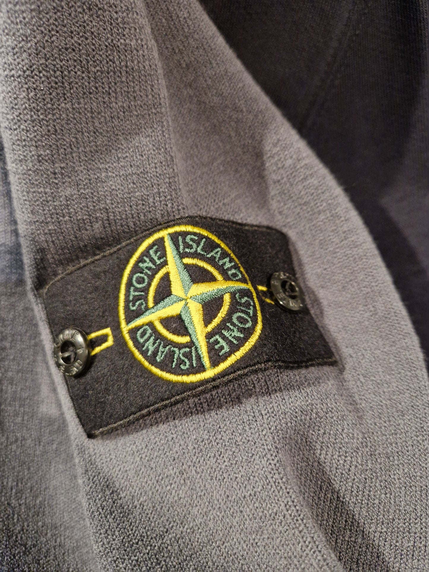 Stone Island Virgin Wool Roll-Neck Sweatshirt  - Dark Grey