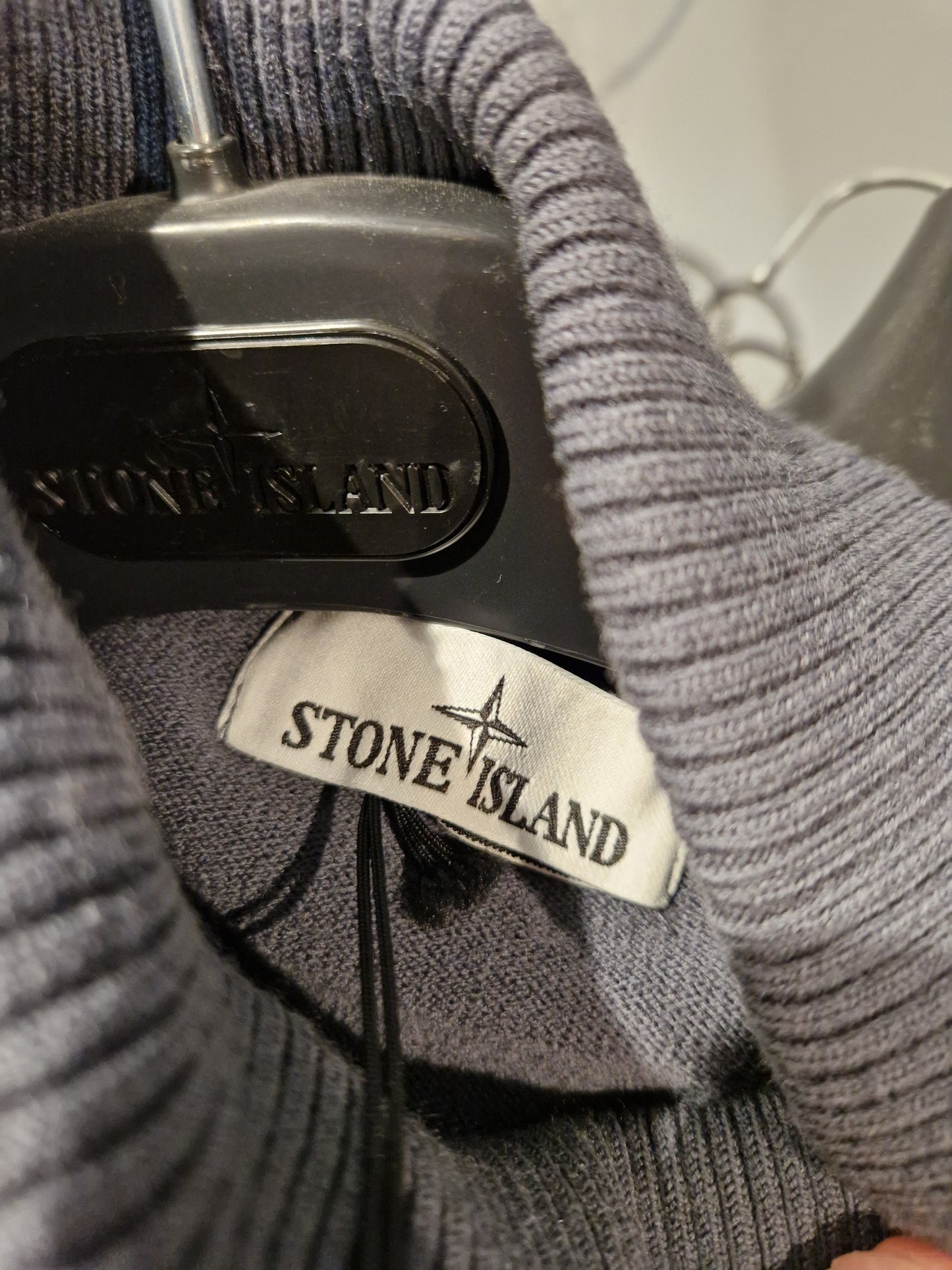 Stone Island Virgin Wool Roll-Neck Sweatshirt  - Dark Grey