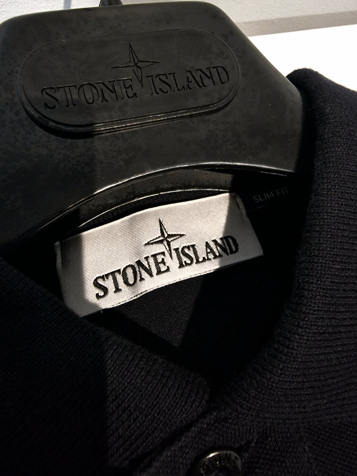 Stone Island Patch Logo Polo Shirt - Navy Blue