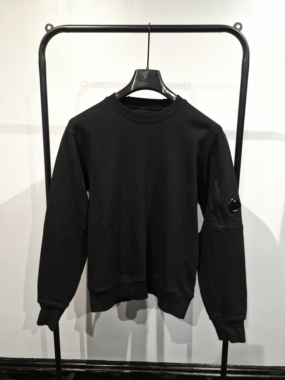 C.P. Company Diagonal Raised Fleece Sweatshirt - Black