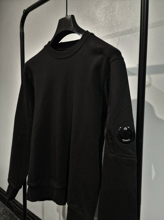 C.P. Company Diagonal Raised Fleece Sweatshirt - Black