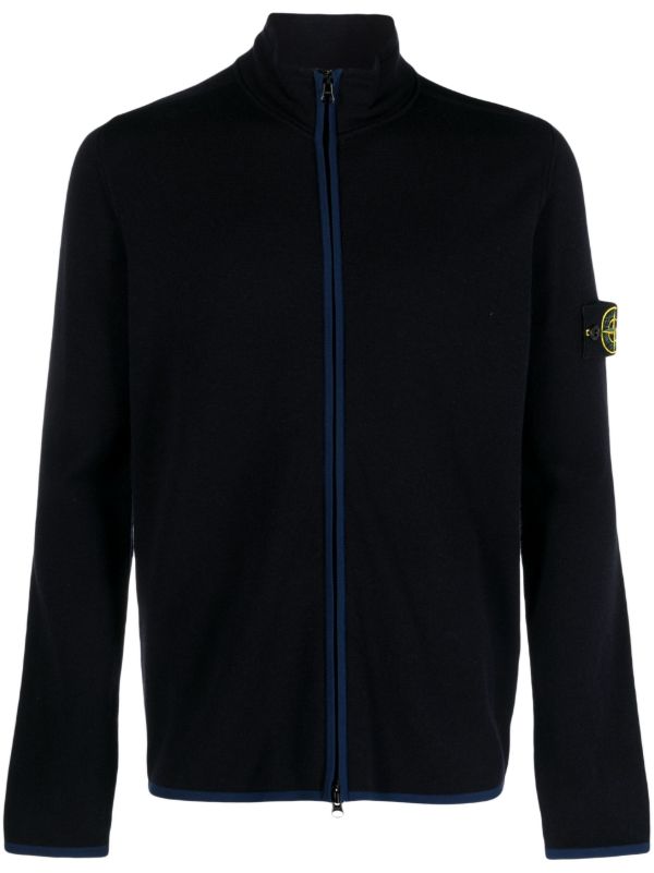 Stone Island Virgin Wool Full Zip - Navy Blue