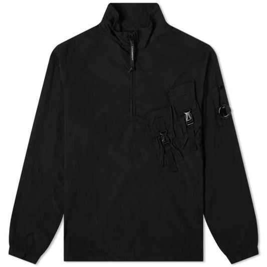 C.P. Company Nylon Popover Overshirt - Black