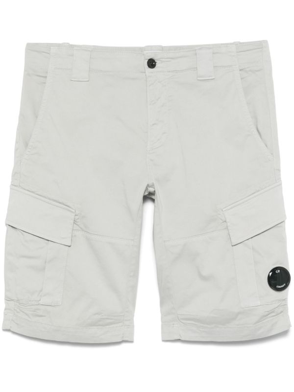 C.P. Company Stretch Sateen Cargo Shorts - Blue Fox