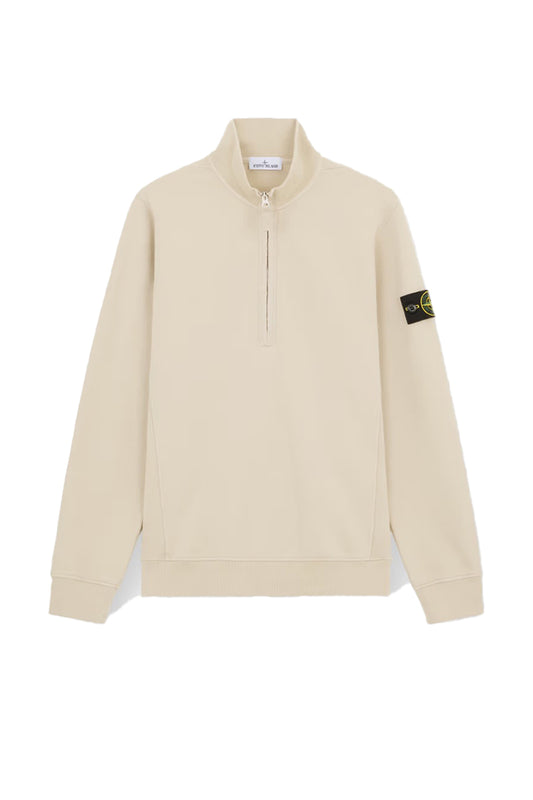 Stone Island 1/4 Zip Sweatshirt - Beige