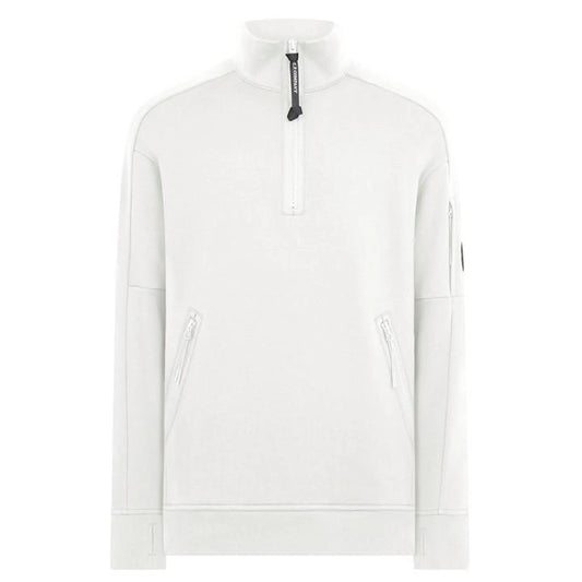 C.P. Company 1/4 Zip Sweatshirt - White