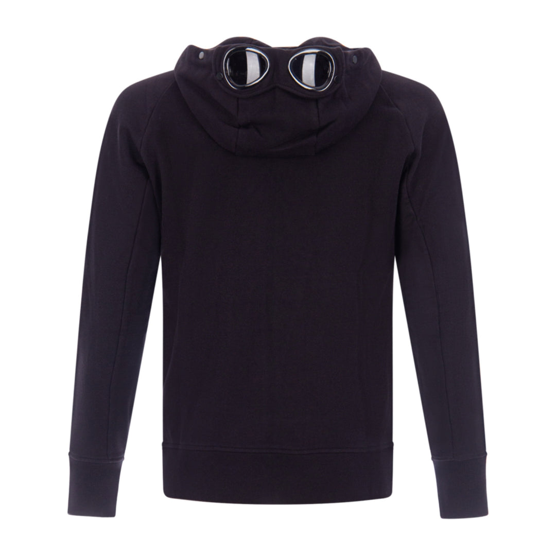 C.P. Company Diagonal Raised Fleece Zip Hoody - Navy Blue