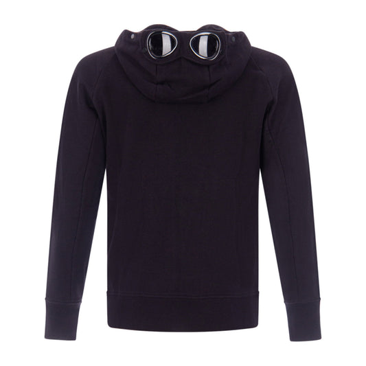 C.P. Company Diagonal Raised Fleece Zip Hoody - Navy Blue