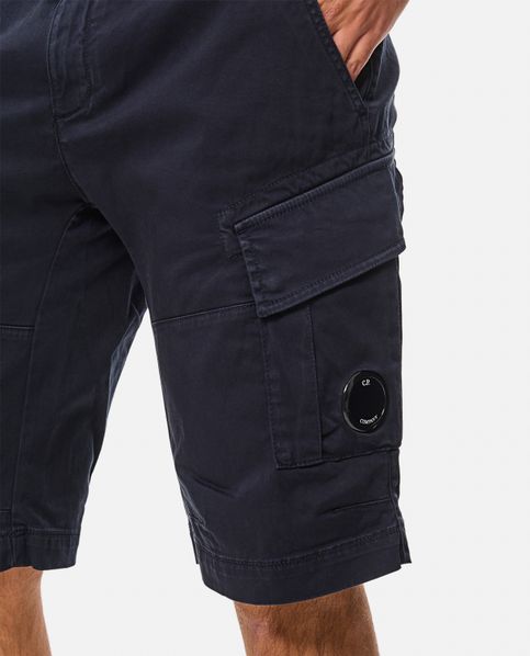 C.P. Company Stretch Bermuda Cargo Shorts - Navy Blue