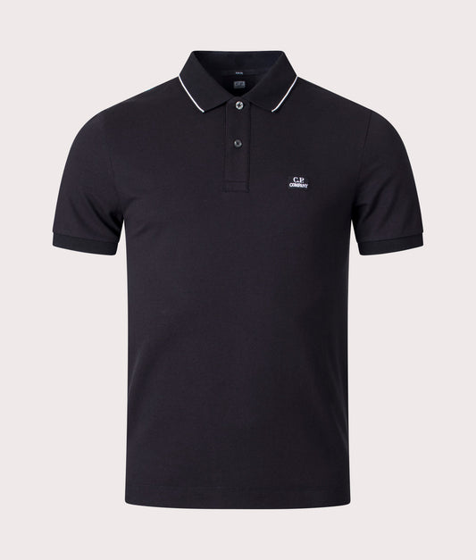 C.P. Company Slim Fit Polo Shirt - Black