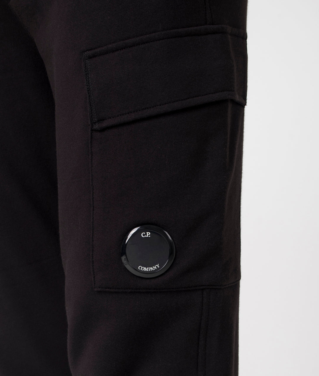 C.P. Company Diagonal Raised Fleece Joggers - Black
