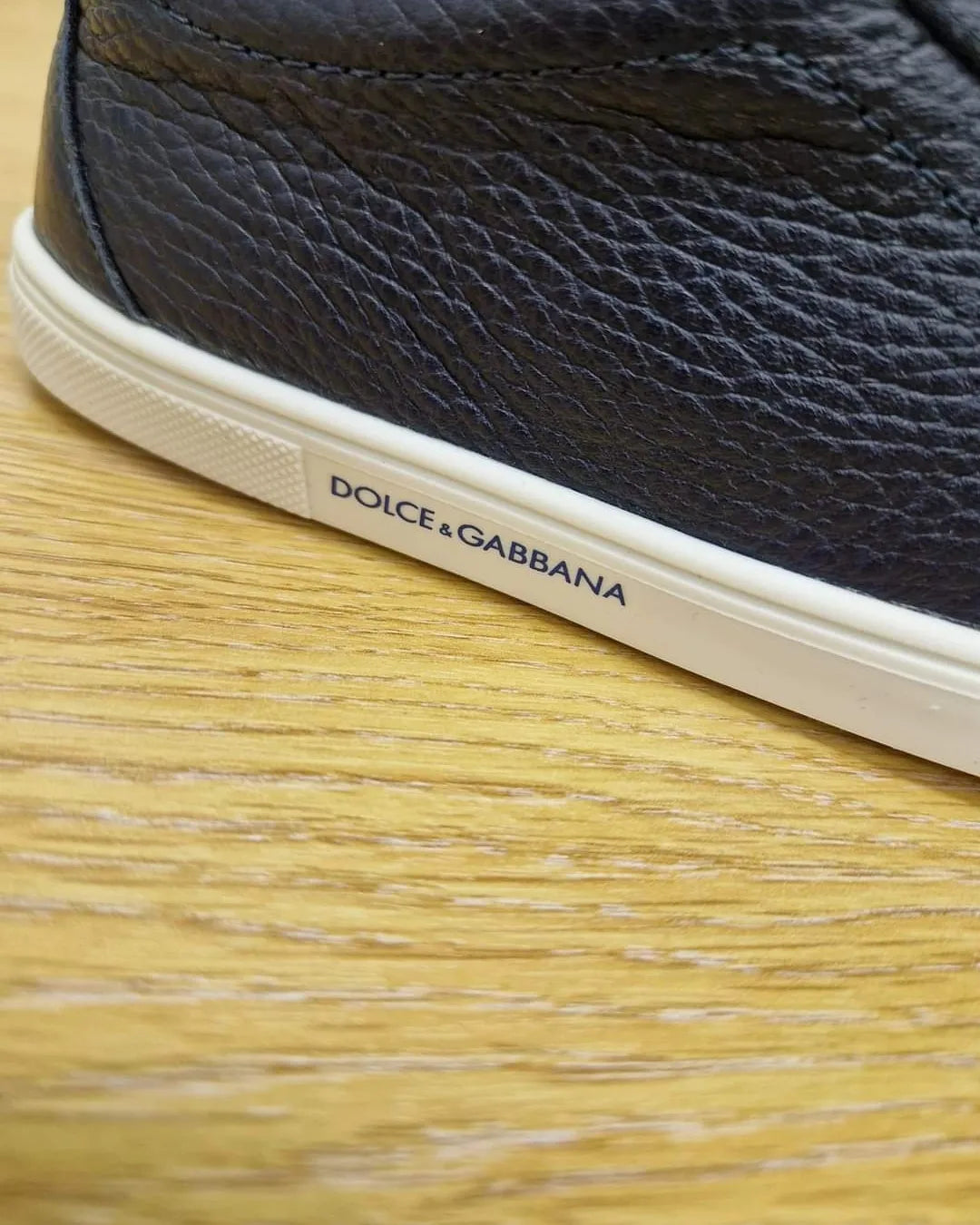 Dolce & Gabbana Junior Deerskin Trainers - Navy Blue