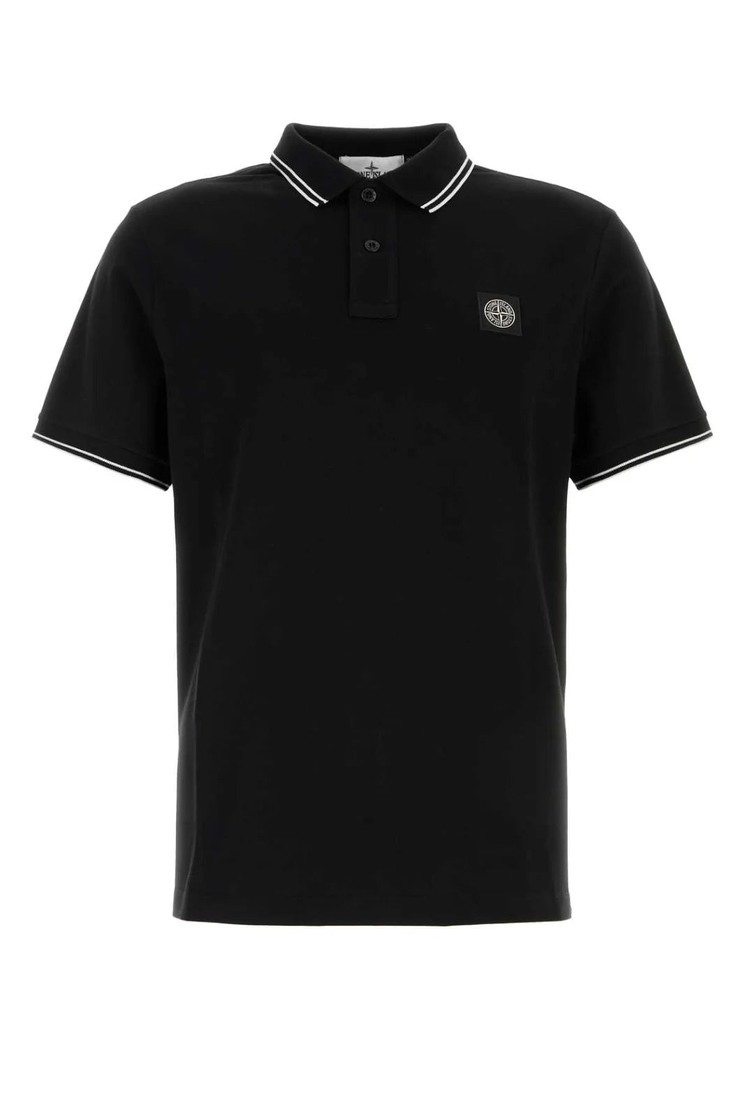 Stone Island Pique Polo Shirt - Black